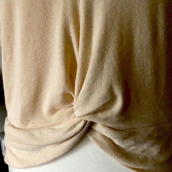 Alya cream flutter sleeve ribbon tie blouse - Picture 8 of 11